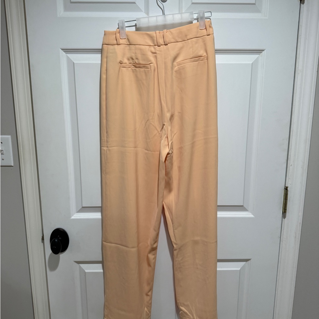 Wide Leg Trousers In Peach — image 4 of 5